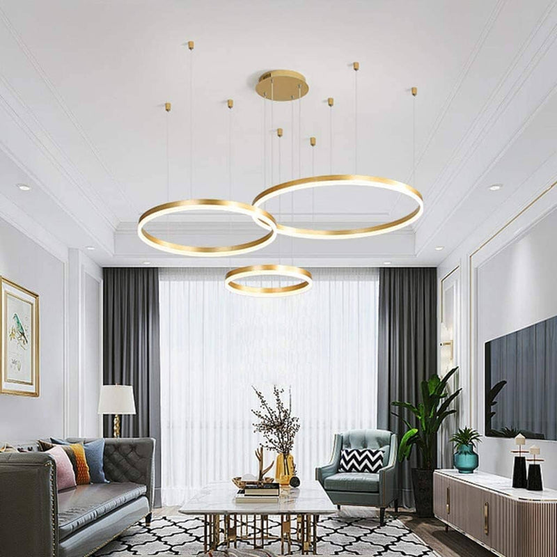 Modern LED Gold Chandelier - Coterie - Illuminate Your Home
