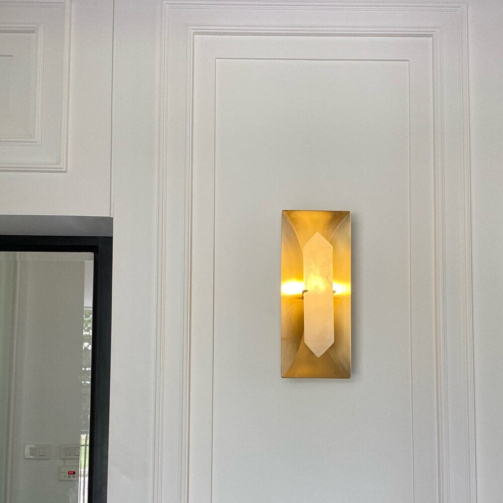 Natural Marble & Copper Wall Sconce (OPEN BOX)