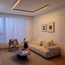 Black LUNIVA flush-mount light bar isolated in a slim rectangular profile.