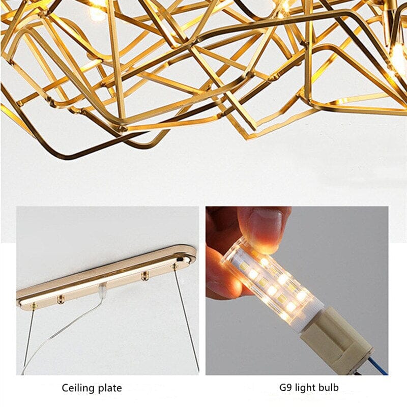 Ball of Yarn Chandelier | Light String Chandelier | ZENDUCE