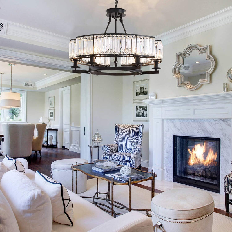 Modern Light Crystal Chandelier - ZENDUCE - Rustic Charm