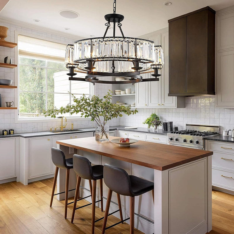 Illuminate Your Space with Round Crystal Chandelier
