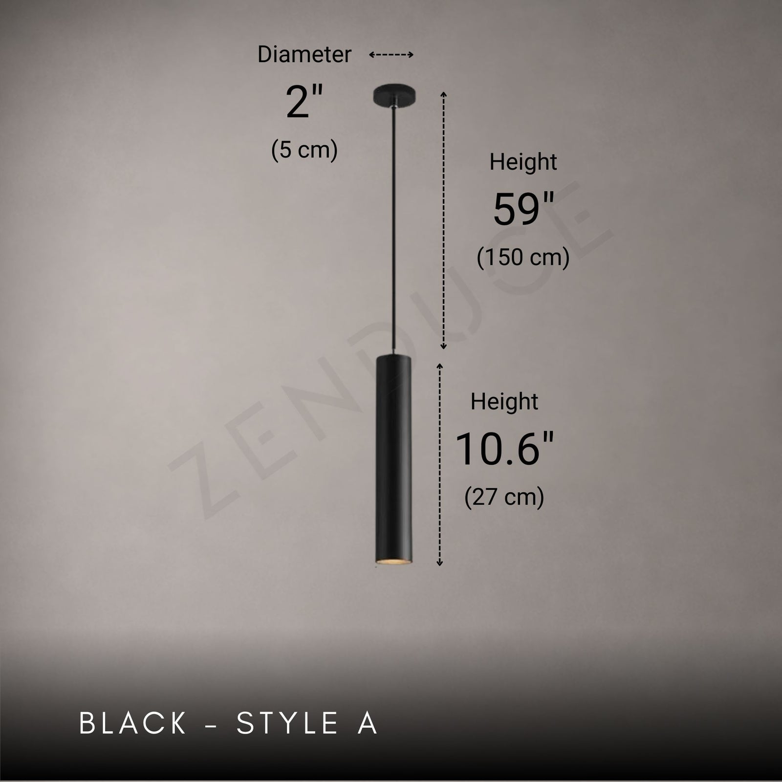 AERIS-Minimalist Cylindrical LED Downlight Pendant-ZENDUCE