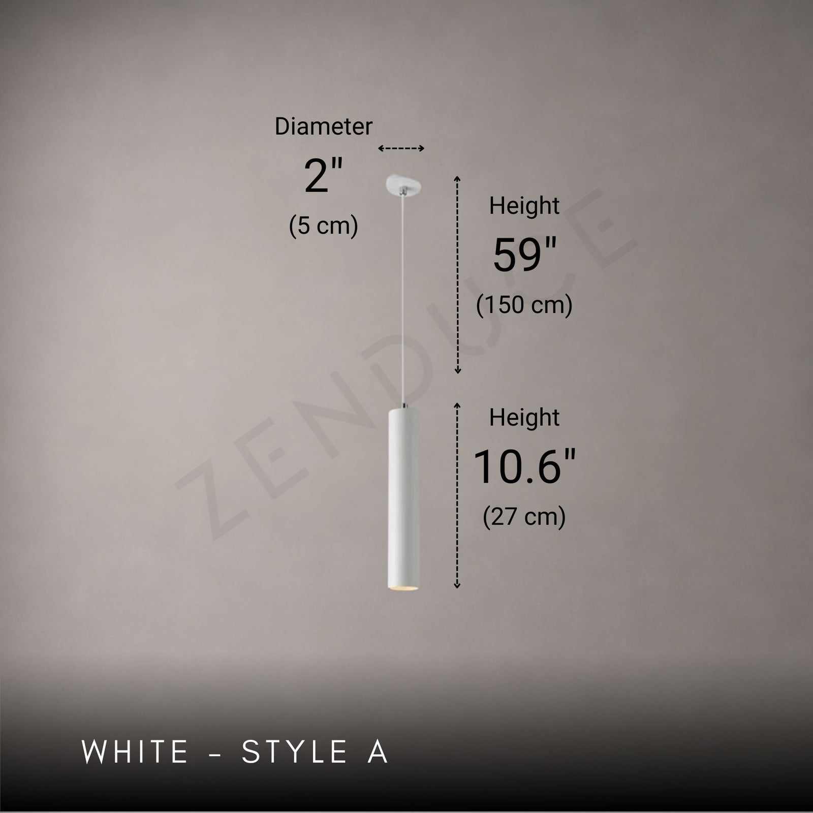 AERIS-Minimalist Cylindrical LED Downlight Pendant-ZENDUCE