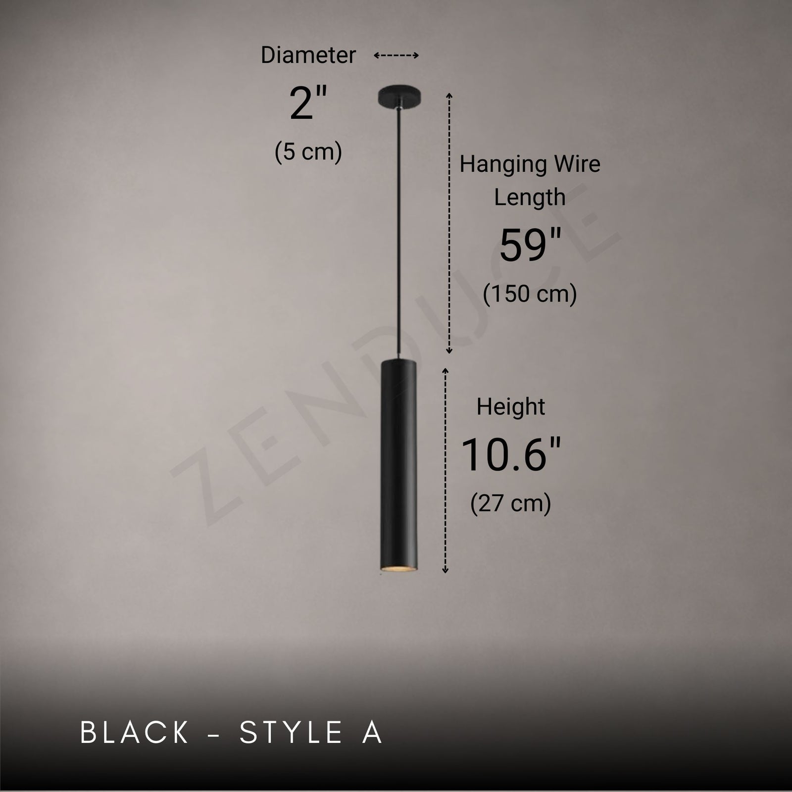 AERIS-Minimalist Cylindrical LED Downlight Pendant-ZENDUCE