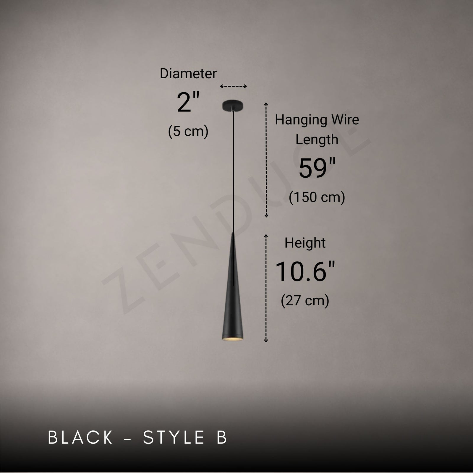 AERIS-Minimalist Cylindrical LED Downlight Pendant-ZENDUCE