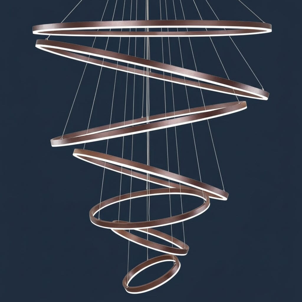 ALINA-Steel Circular Hanging Chandelier-ZENDUCE