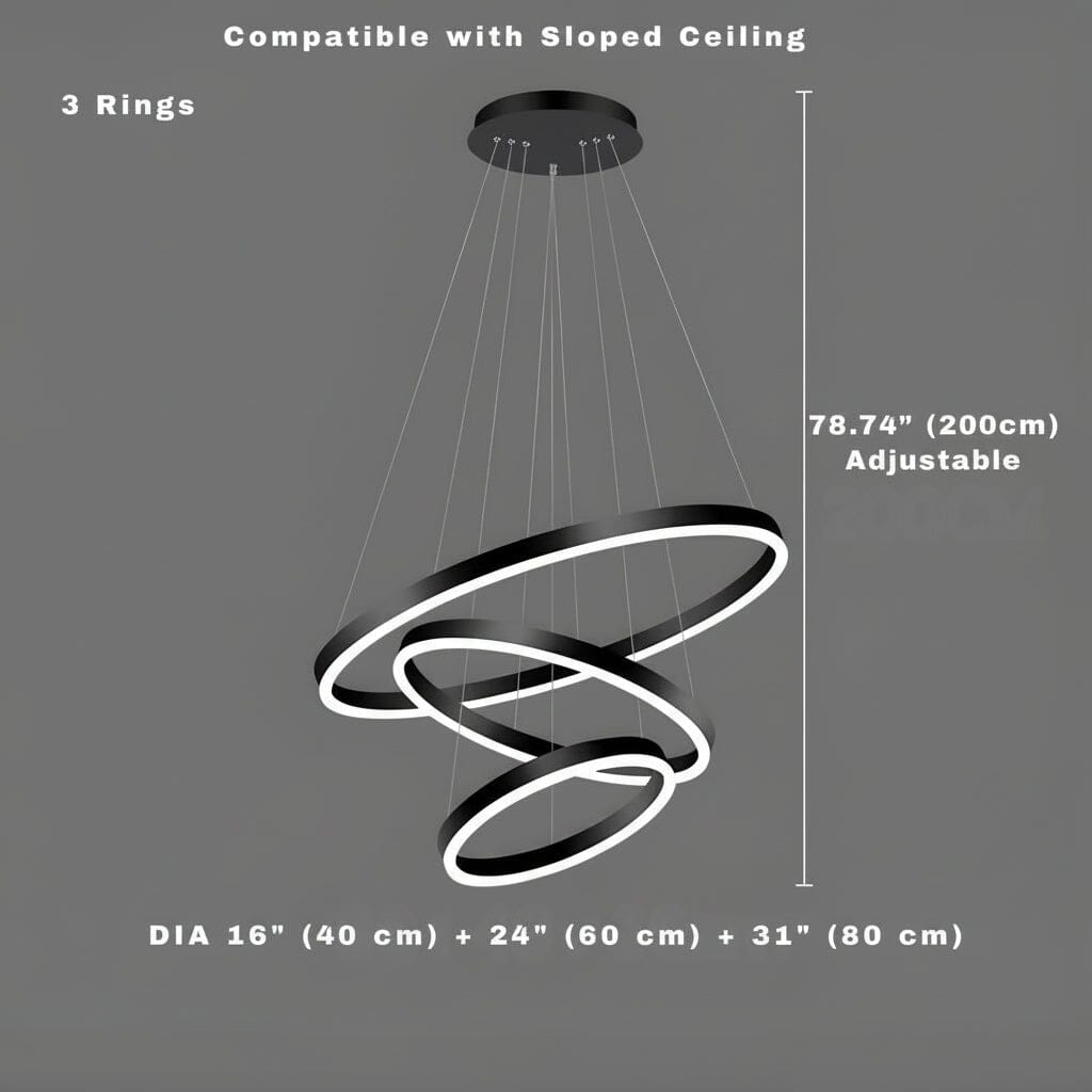 ALINA-Steel Circular Hanging Chandelier-ZENDUCE