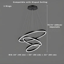 ALINA-Steel Circular Hanging Chandelier-ZENDUCE