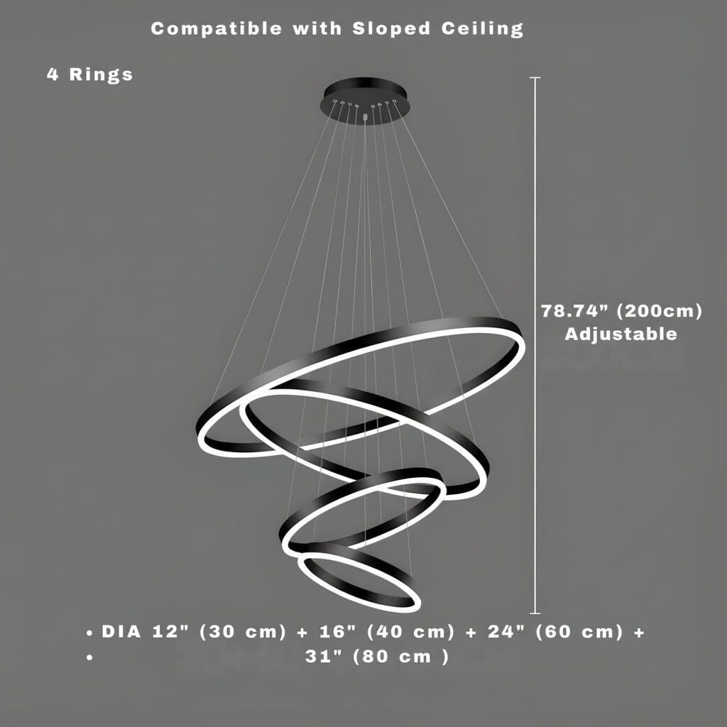 ALINA-Steel Circular Hanging Chandelier-ZENDUCE