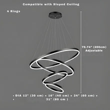 ALINA-Steel Circular Hanging Chandelier-ZENDUCE