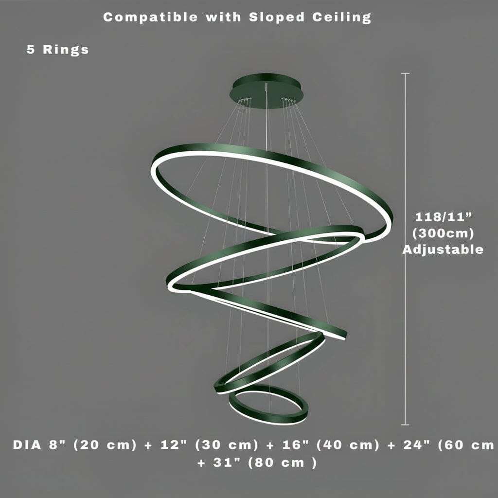 ALINA-Steel Circular Hanging Chandelier-ZENDUCE