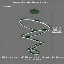 ALINA-Steel Circular Hanging Chandelier-ZENDUCE