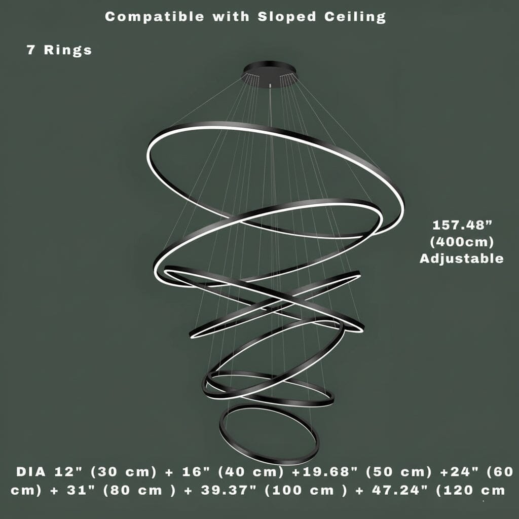 ALINA-Steel Circular Hanging Chandelier-ZENDUCE