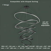ALINA-Steel Circular Hanging Chandelier-ZENDUCE