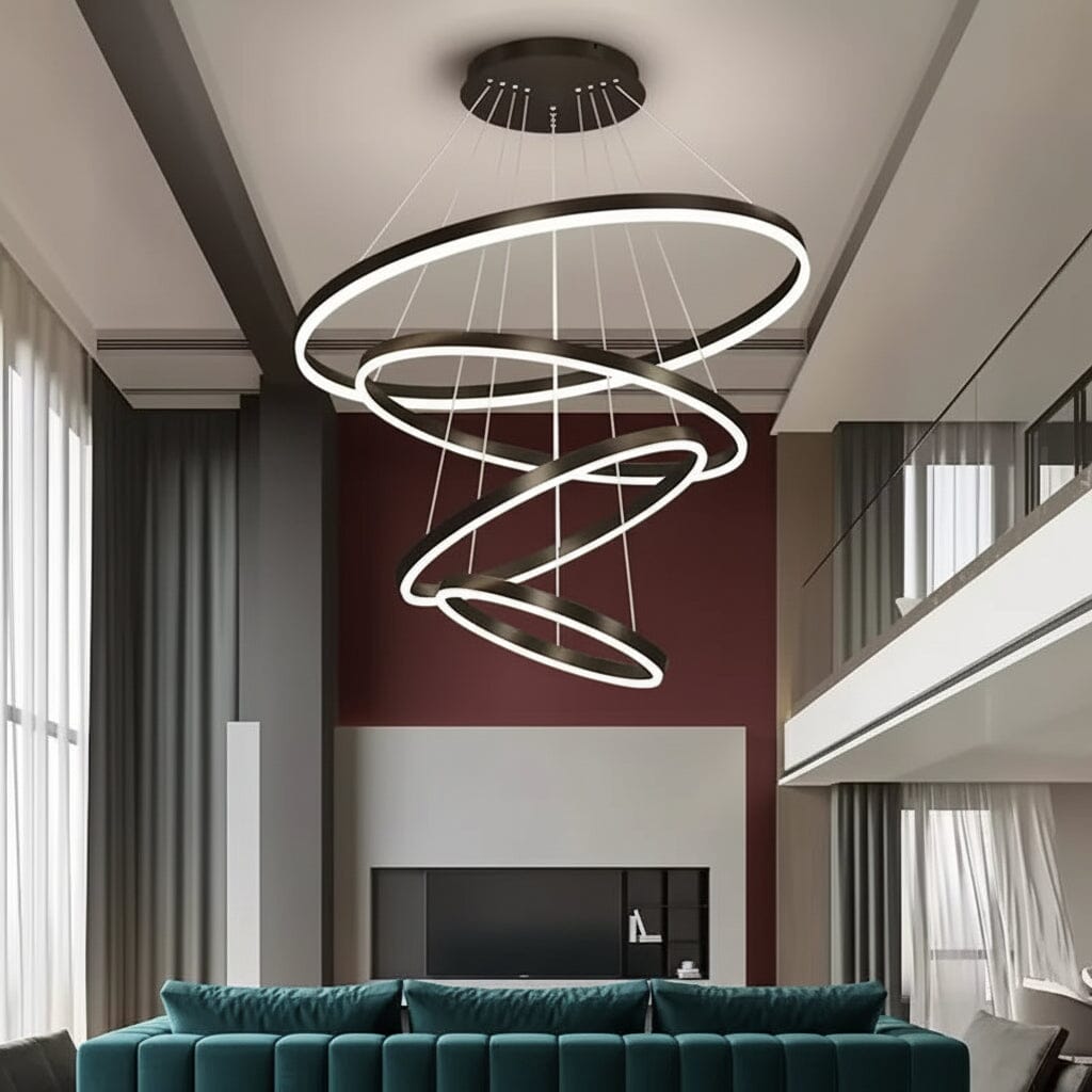 ALINA-Steel Circular Hanging Chandelier-ZENDUCE