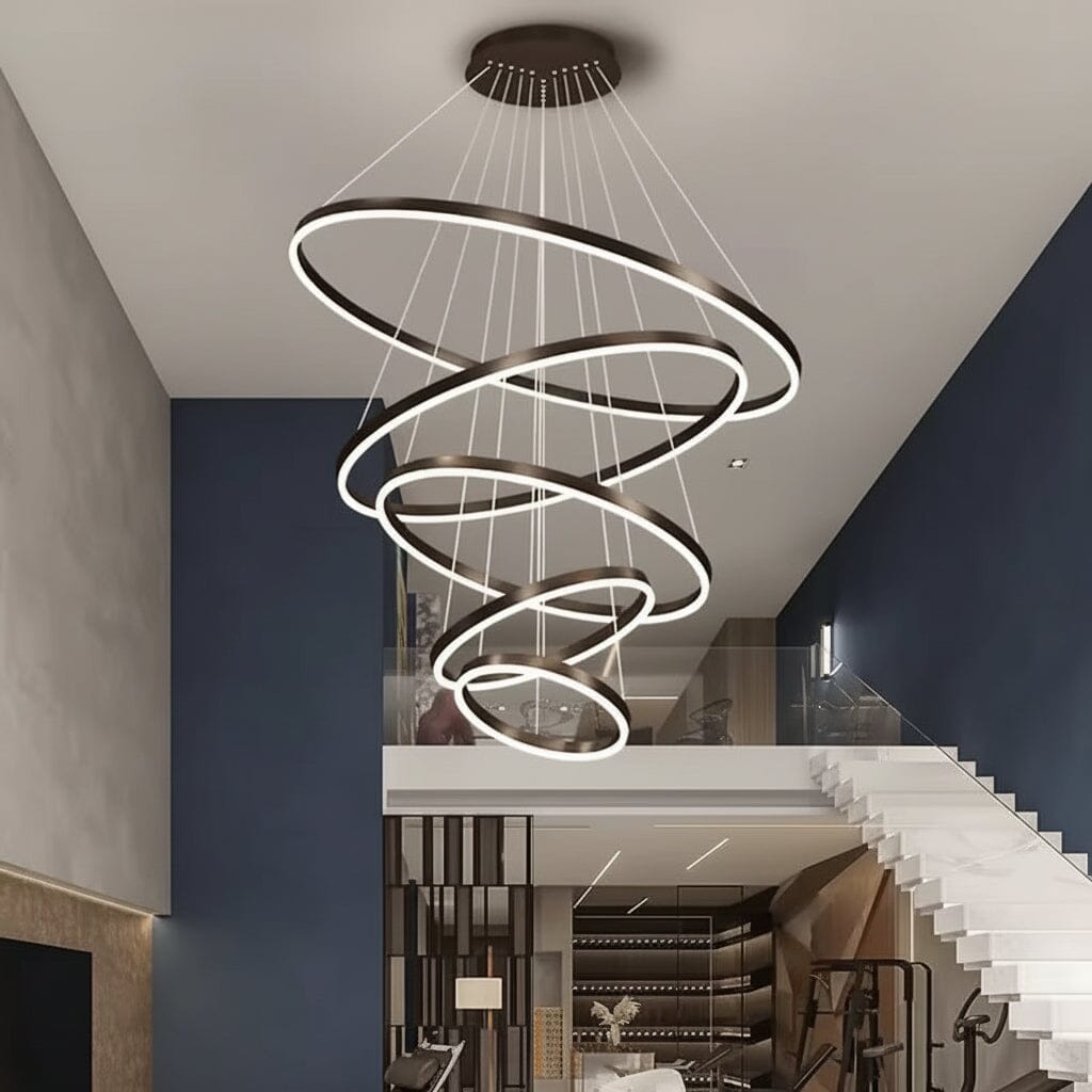 ALINA-Steel Circular Hanging Chandelier-ZENDUCE