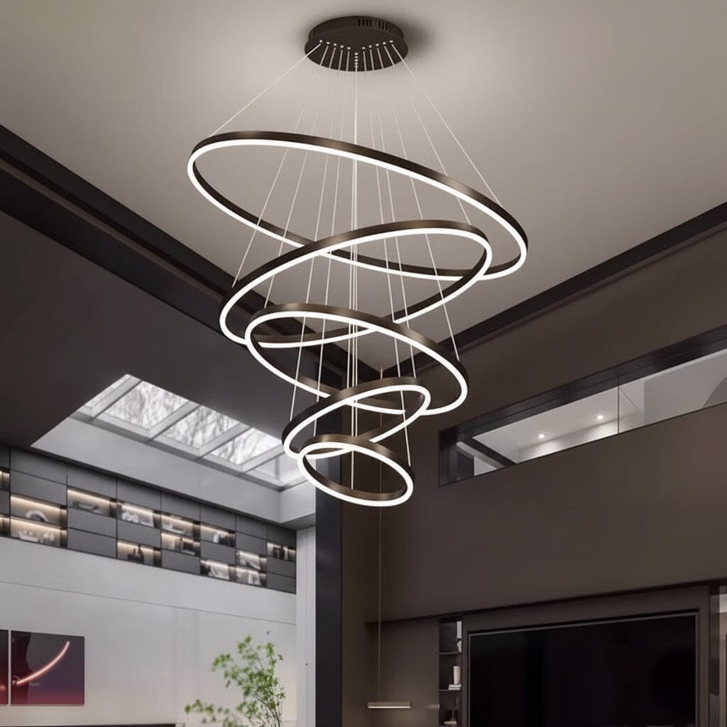 ALINA-Steel Circular Hanging Chandelier-ZENDUCE