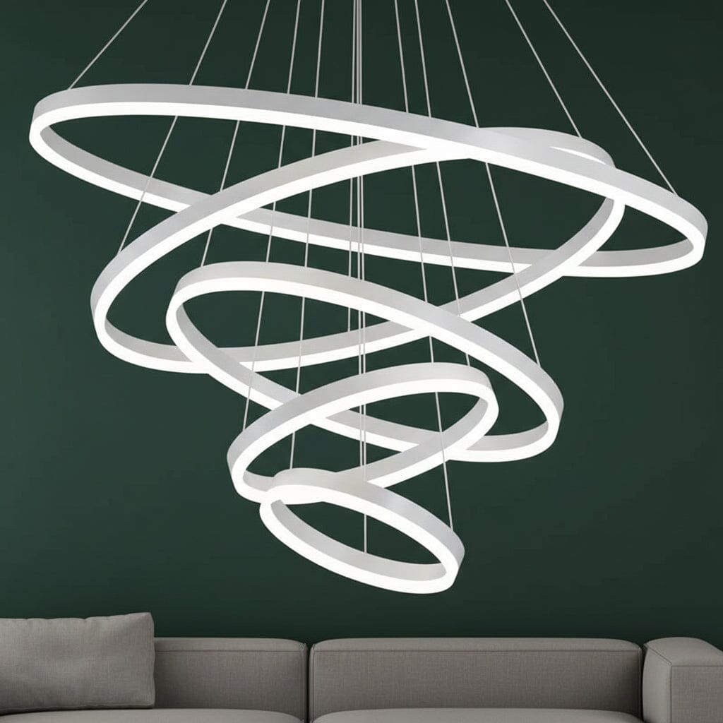 ALINA-Steel Circular Hanging Chandelier-ZENDUCE