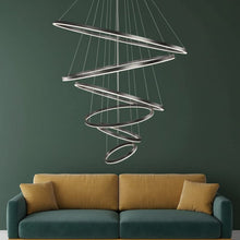 ALINA-Steel Circular Hanging Chandelier-ZENDUCE
