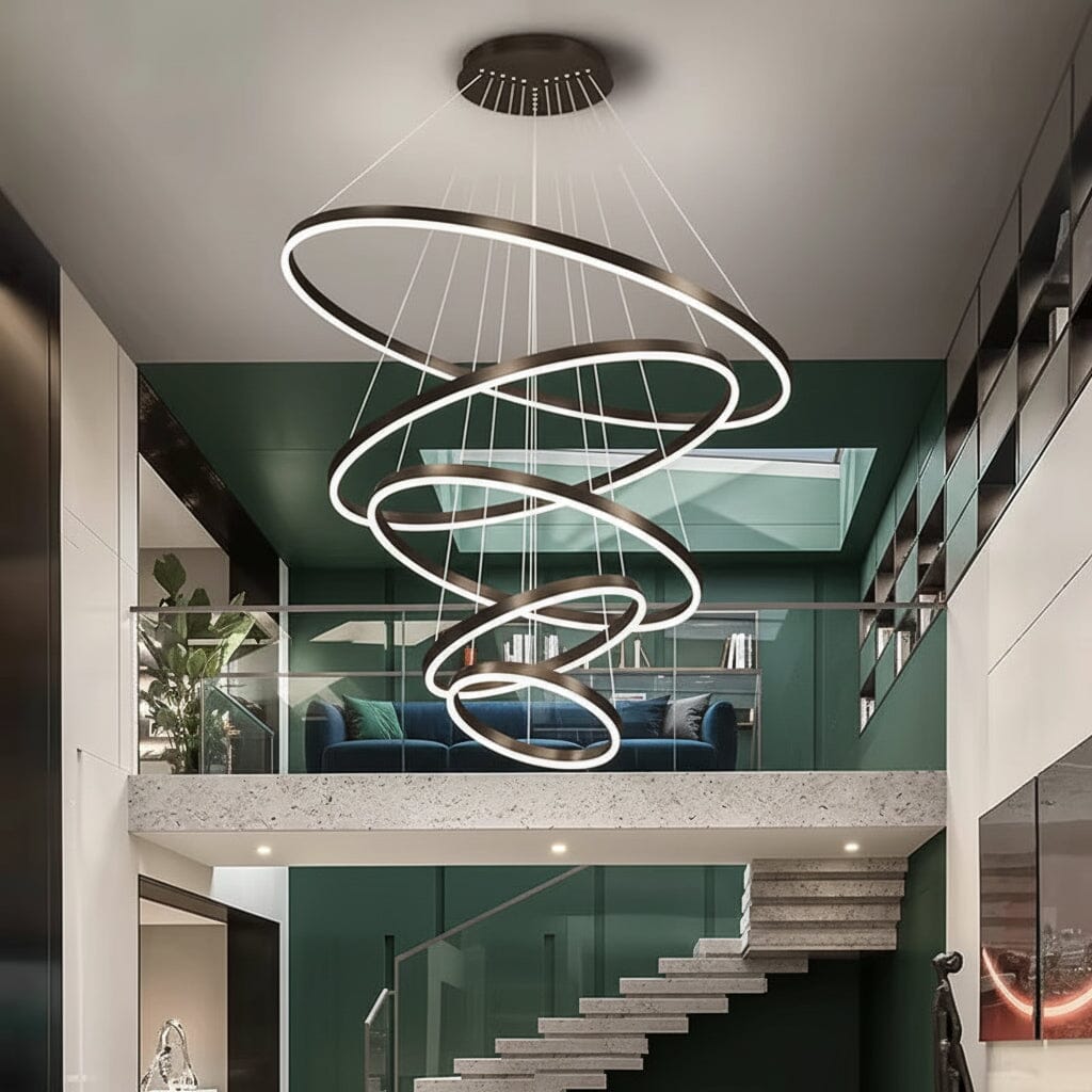 ALINA-Steel Circular Hanging Chandelier-ZENDUCE