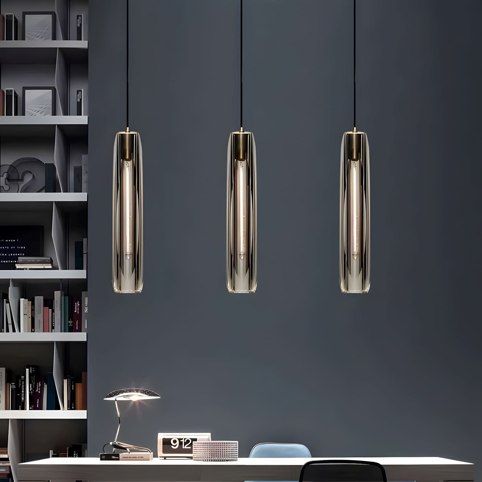 ALLEVA - ZENDUCE - Dia 7cm x H 38cm ( Dia 2.8'' x H 15'') / Smoke / Warm White (3000K)