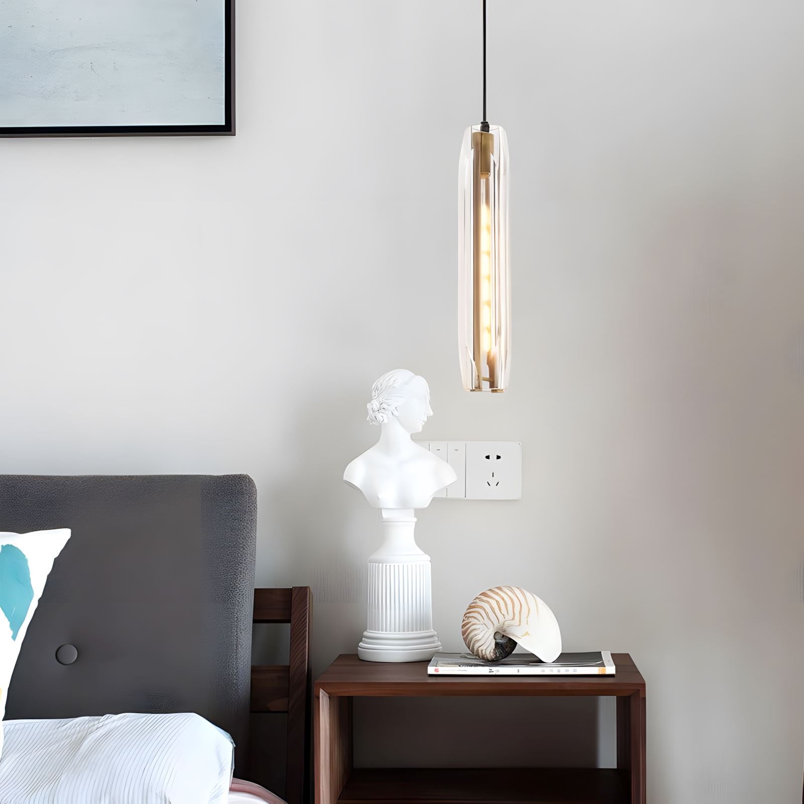 ALLEVA - ZENDUCE - Dia 7cm x H 38cm ( Dia 2.8'' x H 15'') / Smoke / Warm White (3000K)