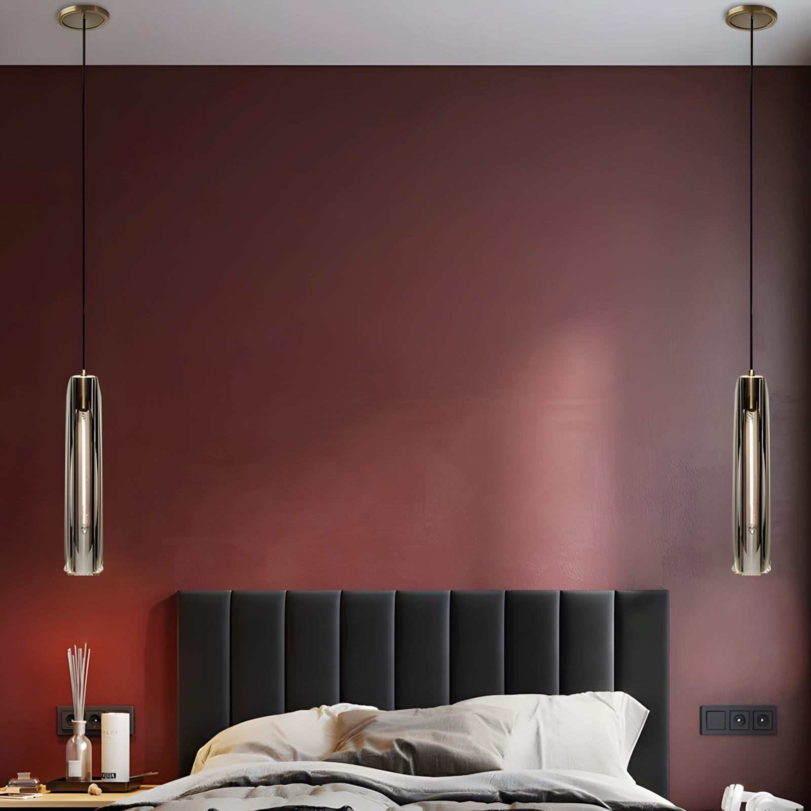 ALLEVA - ZENDUCE - Dia 7cm x H 38cm ( Dia 2.8'' x H 15'') / Smoke / Warm White (3000K)