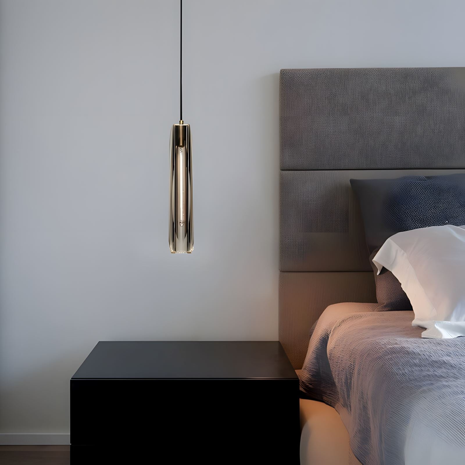 ALLEVA - ZENDUCE - Dia 7cm x H 38cm ( Dia 2.8'' x H 15'') / Smoke / Warm White (3000K)