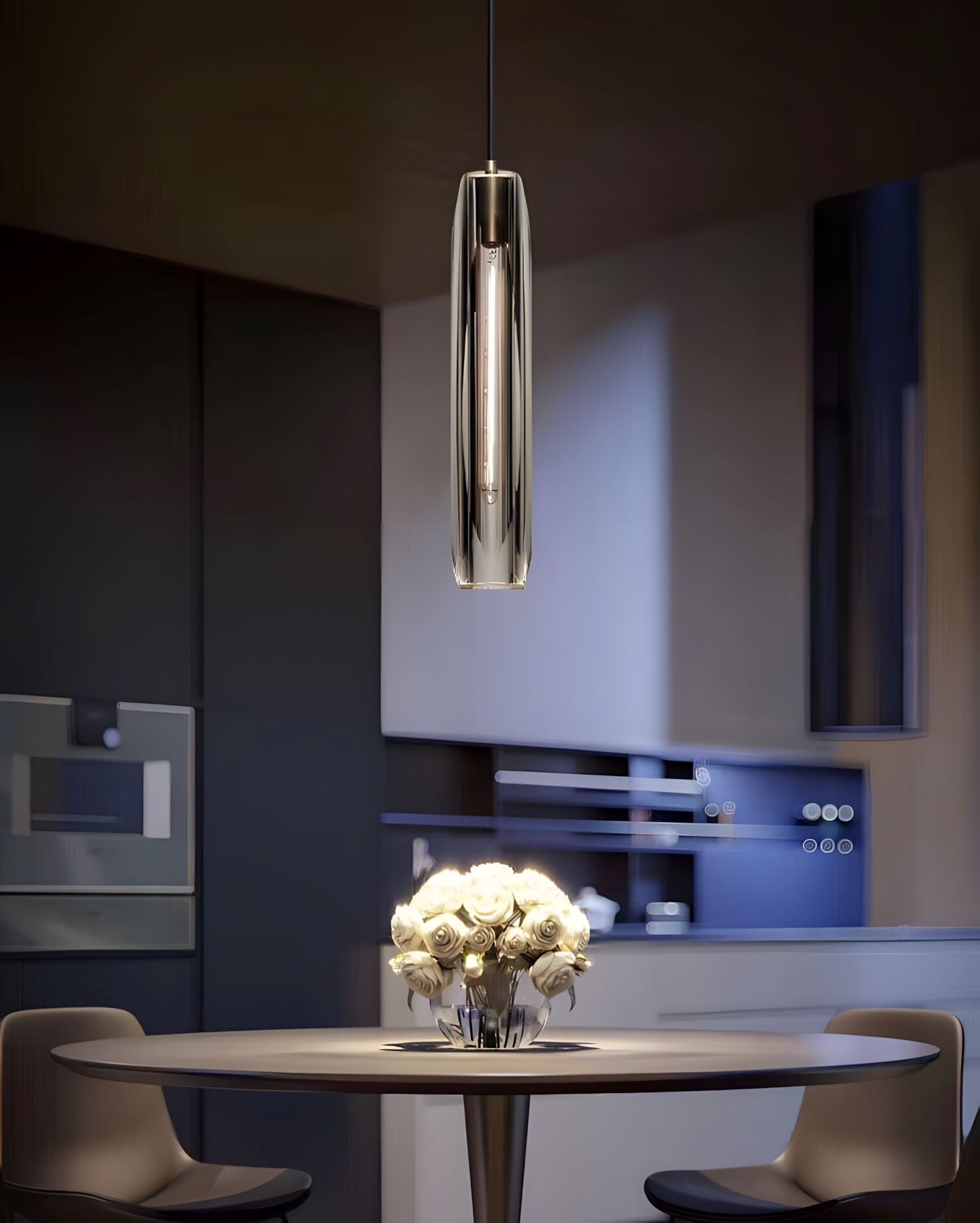 ALLEVA - ZENDUCE - Dia 7cm x H 38cm ( Dia 2.8'' x H 15'') / Smoke / Warm White (3000K)