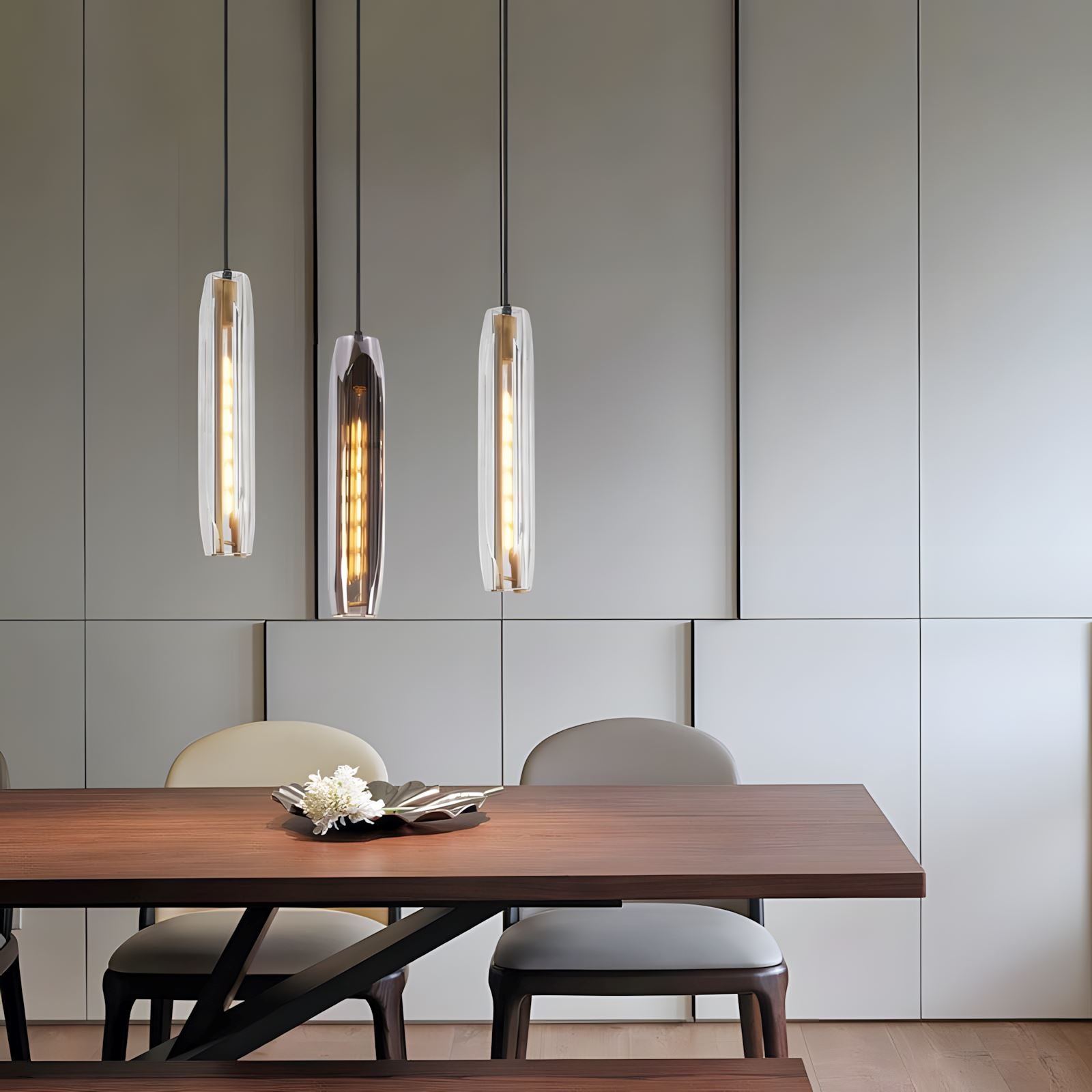 ALLEVA - ZENDUCE - Dia 7cm x H 38cm ( Dia 2.8'' x H 15'') / Smoke / Warm White (3000K)