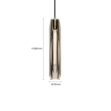 ALLEVA - ZENDUCE - Dia 7cm x H 38cm ( Dia 2.8'' x H 15'') / Smoke / Warm White (3000K)