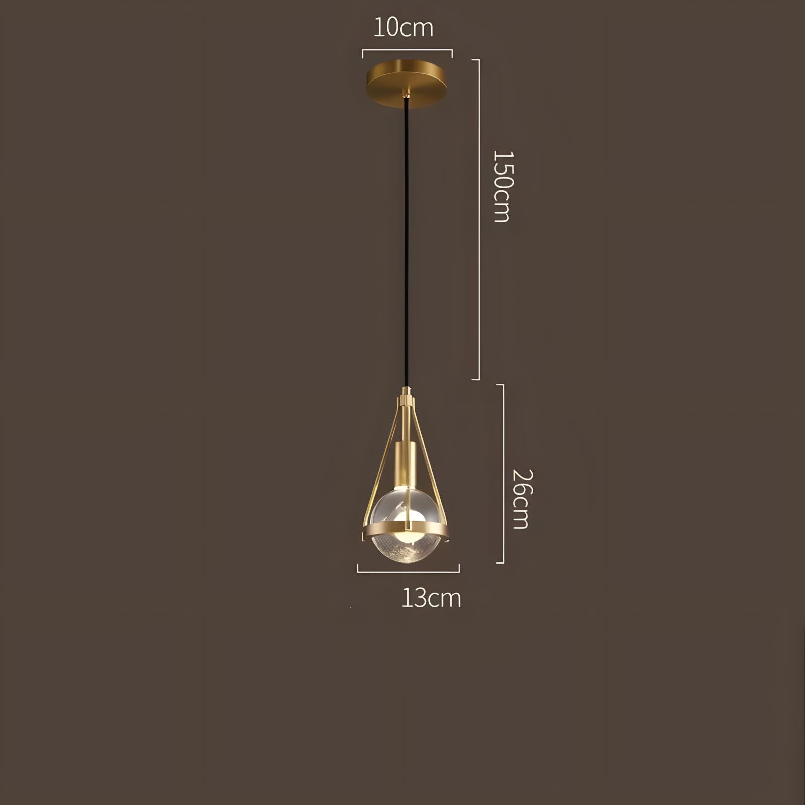 AMYA-Nordic Gold Hanging Pendant-ZENDUCE