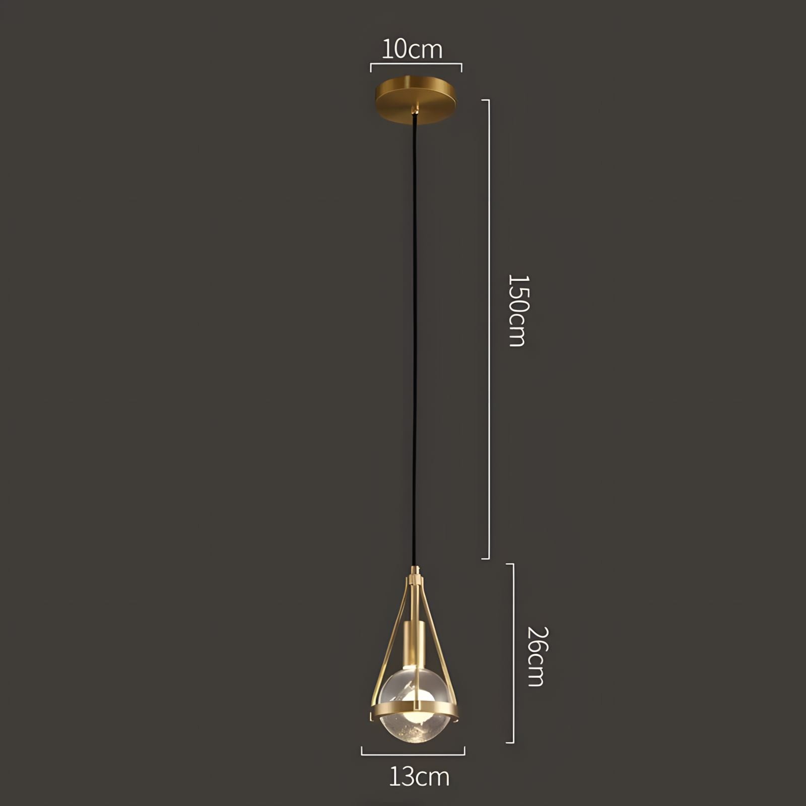 AMYA-Nordic Gold Hanging Pendant-ZENDUCE