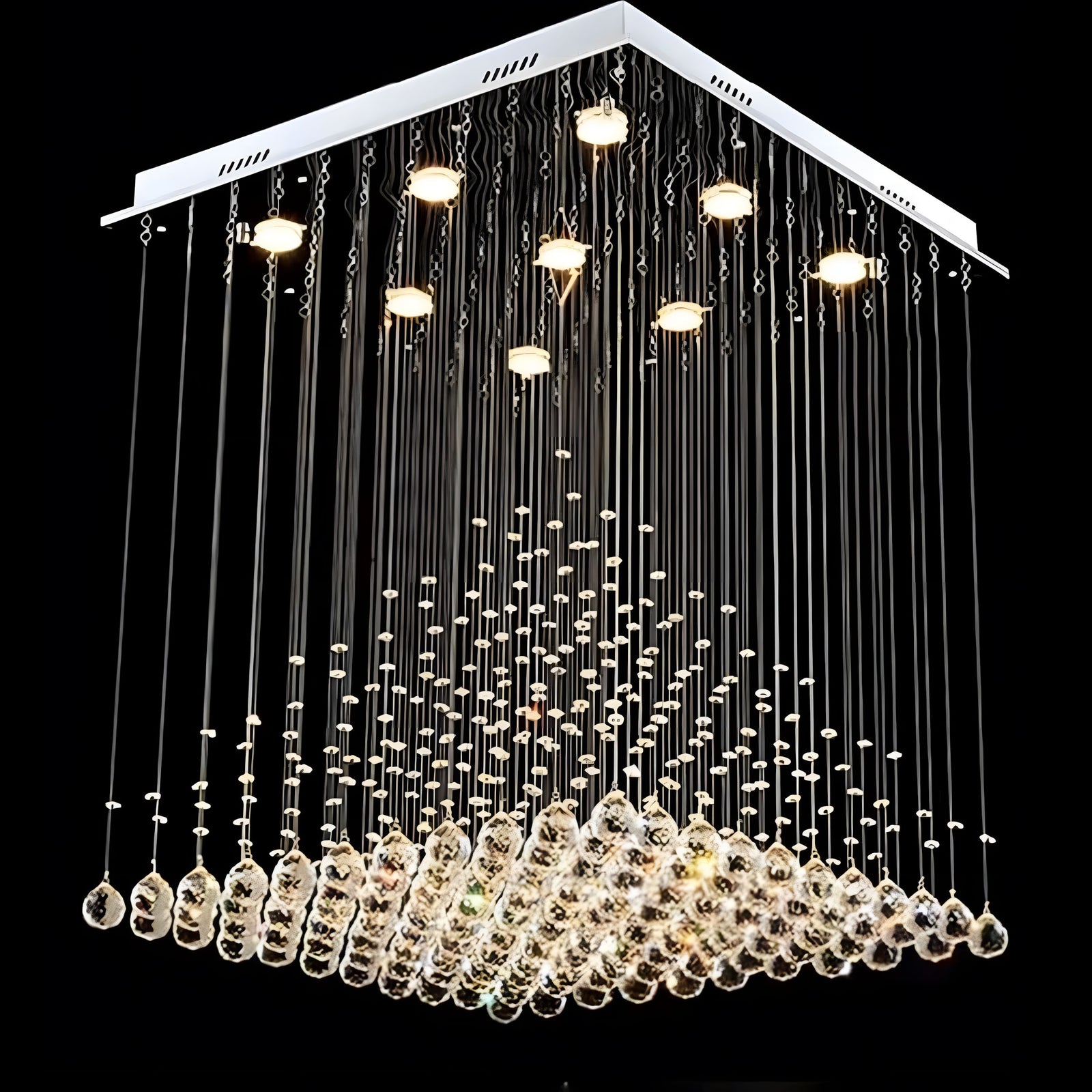 ANYA-Pyramid Crystal Ceiling Light-ZENDUCE