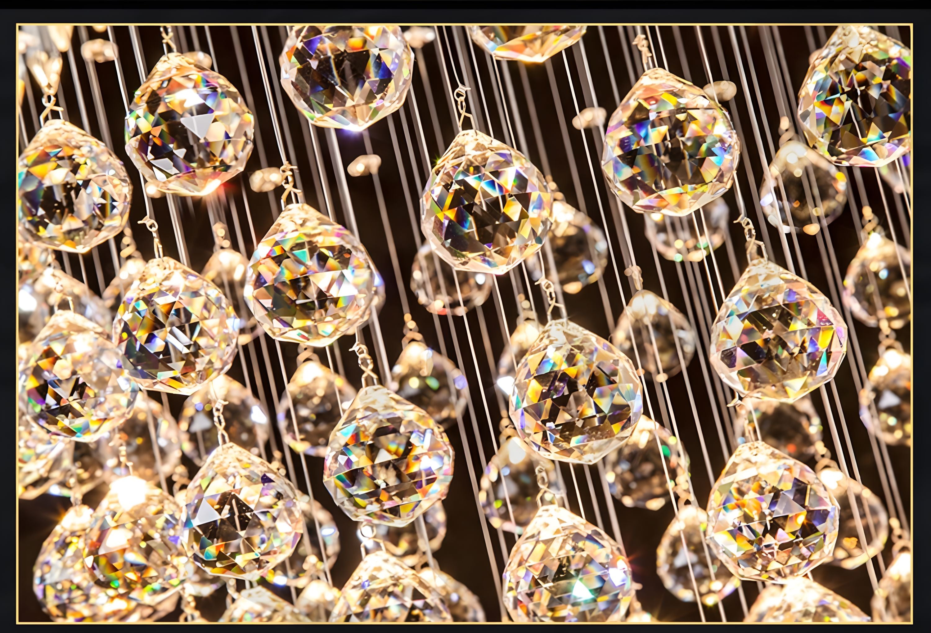 ANYA-Pyramid Crystal Ceiling Light-ZENDUCE