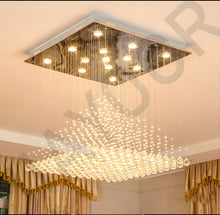 ANYA-Pyramid Crystal Ceiling Light-ZENDUCE