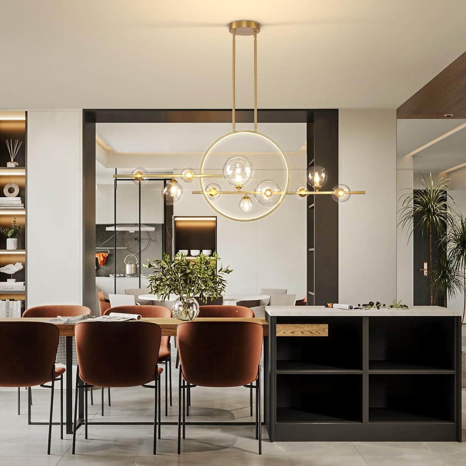 ARCHIPELAGO-Nordic Modern Hanging Glass Ball Chandelier-ZENDUCE