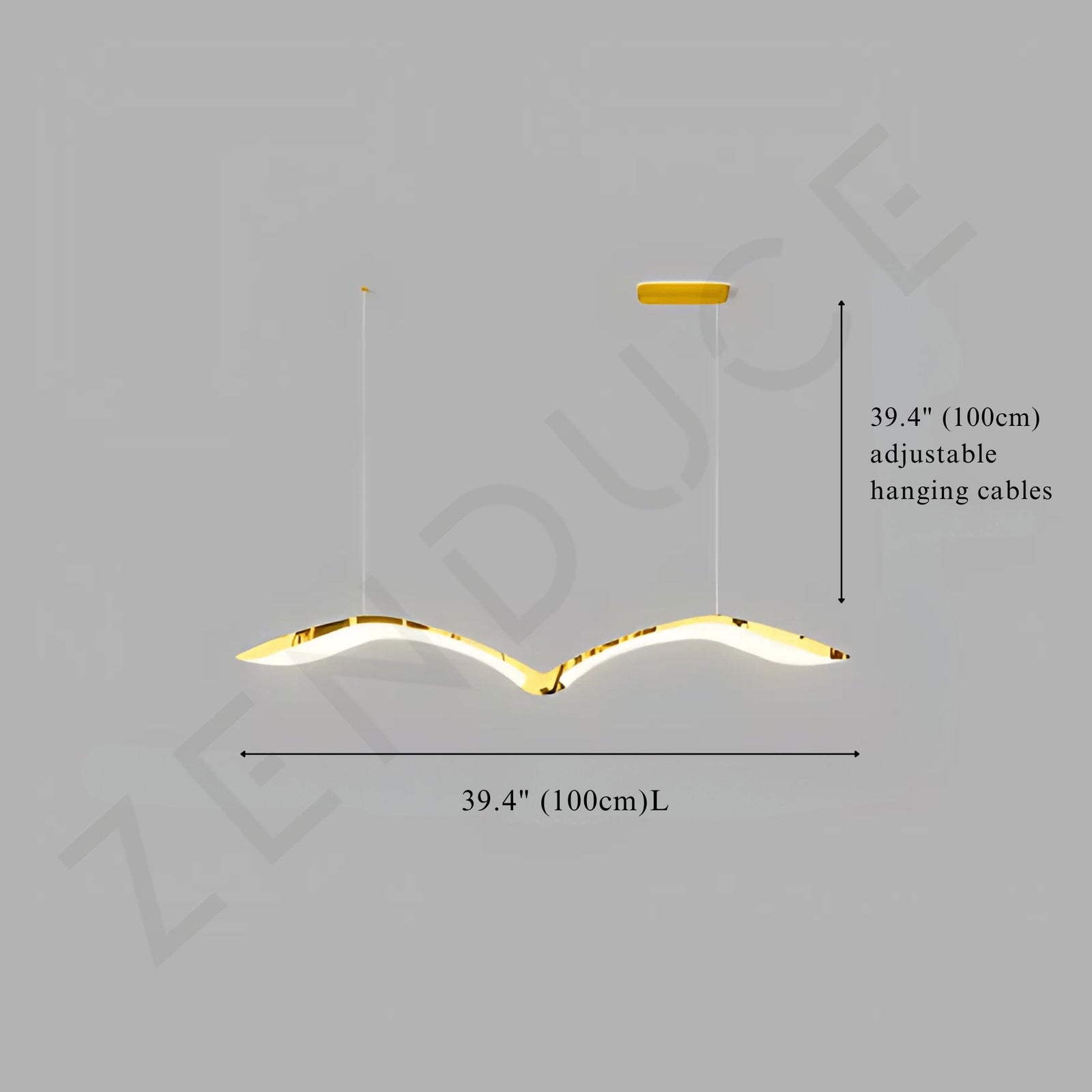 ARIA-Modern Acrylic Linear Chandelier-ZENDUCE