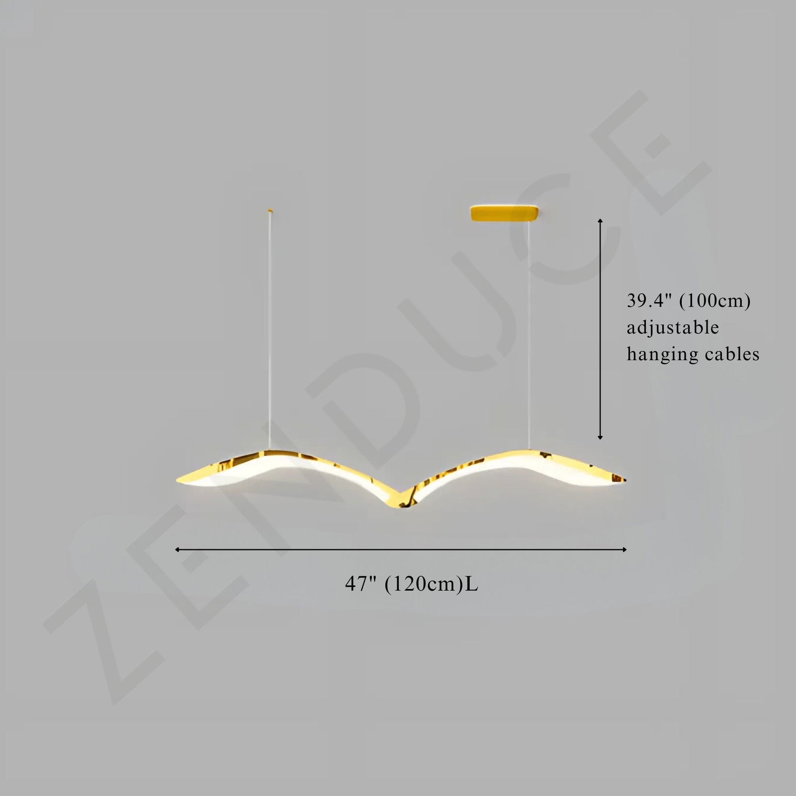 ARIA-Modern Acrylic Linear Chandelier-ZENDUCE