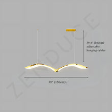 ARIA-Modern Acrylic Linear Chandelier-ZENDUCE