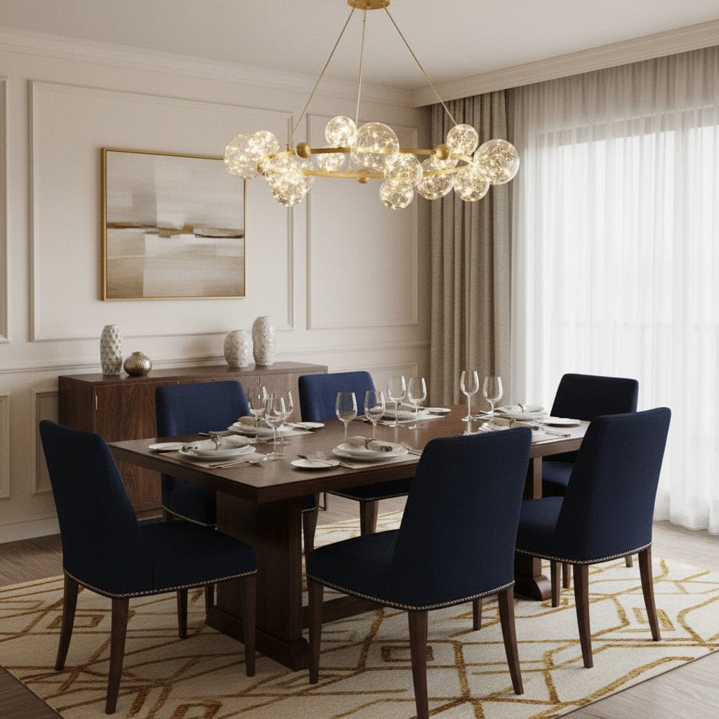 ASTREVA-Modern Dimmable Glass Orb Chandelier-ZENDUCE