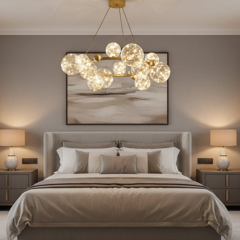 ASTREVA-Modern Dimmable Glass Orb Chandelier-ZENDUCE