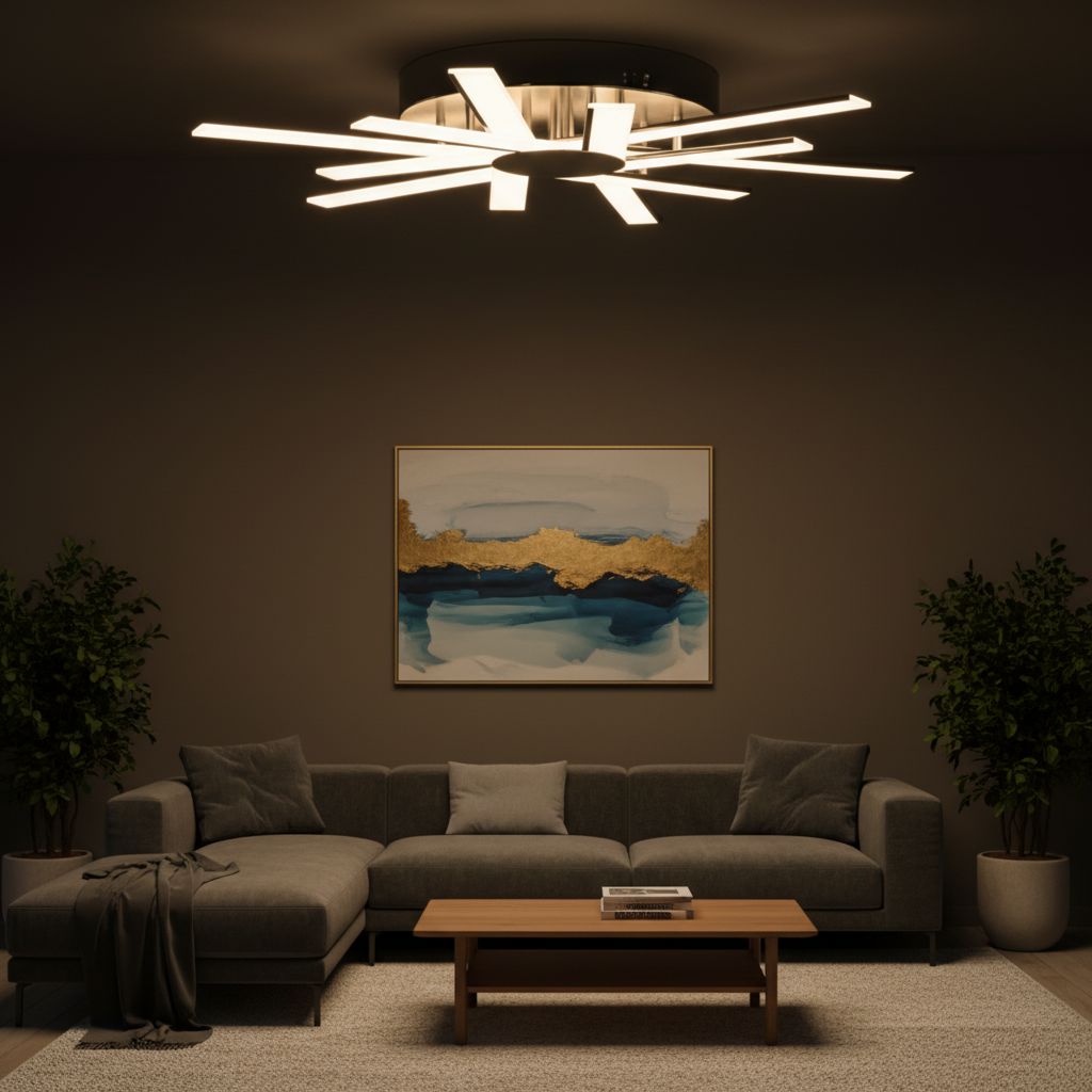 AURASTAR-Modern Flush Mount LED Ceiling Light-ZENDUCE