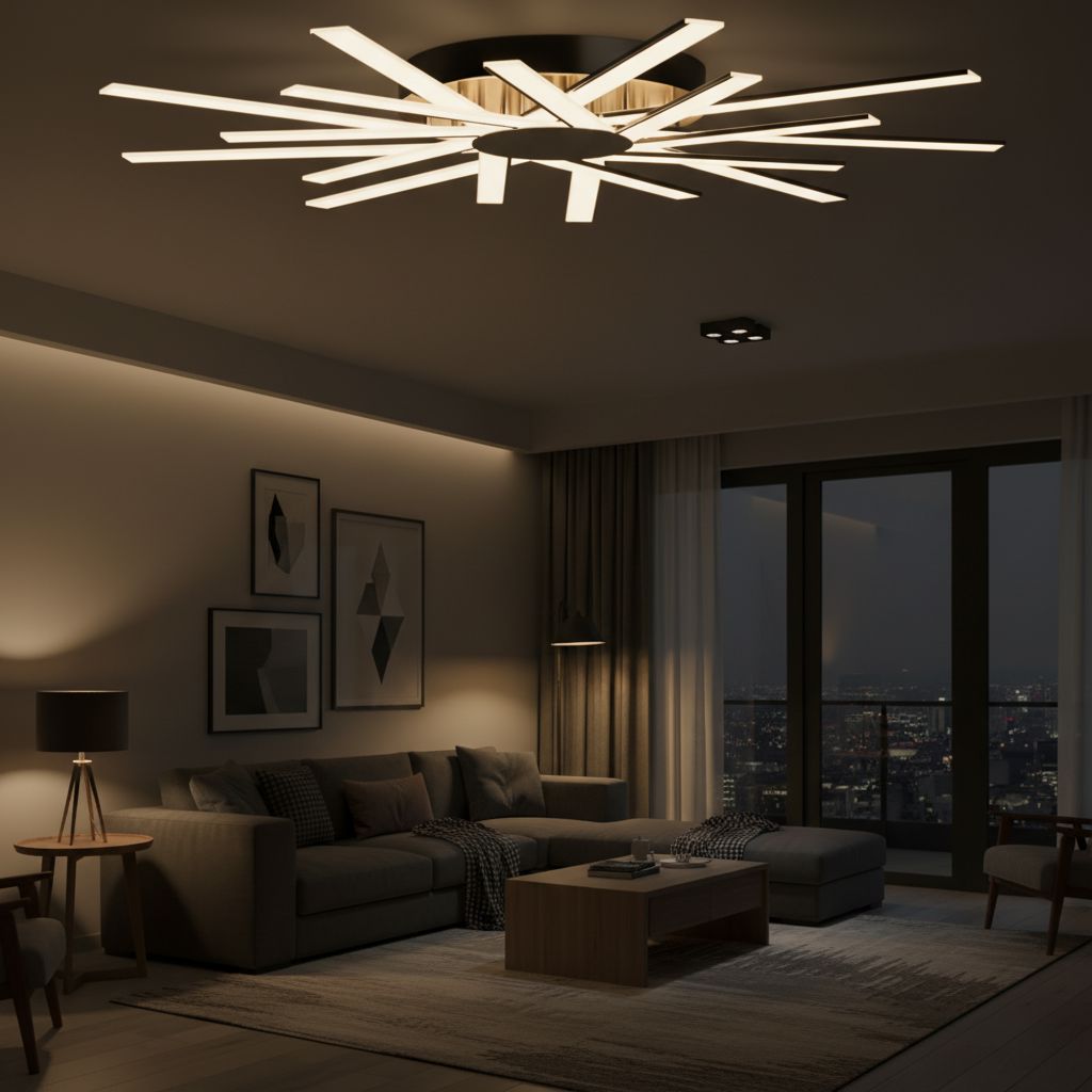 AURASTAR-Modern Flush Mount LED Ceiling Light-ZENDUCE