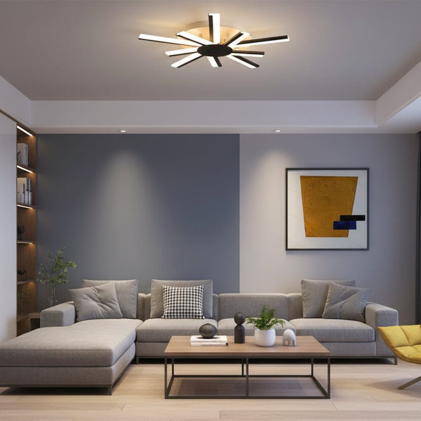 AURASTAR-Modern Flush Mount LED Ceiling Light-ZENDUCE