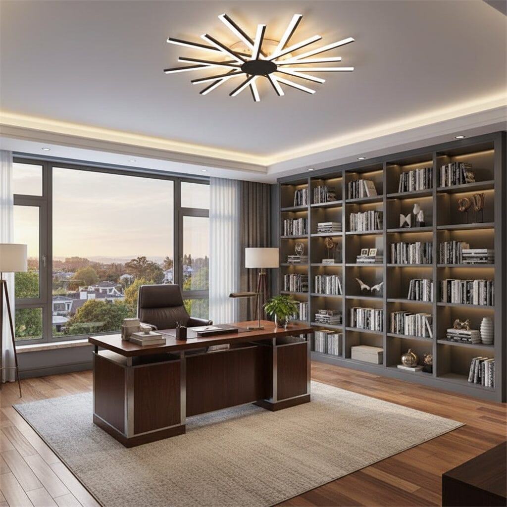 AURASTAR-Modern Flush Mount LED Ceiling Light-ZENDUCE