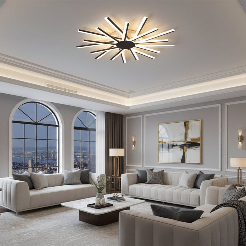 AURASTAR-Modern Flush Mount LED Ceiling Light-ZENDUCE