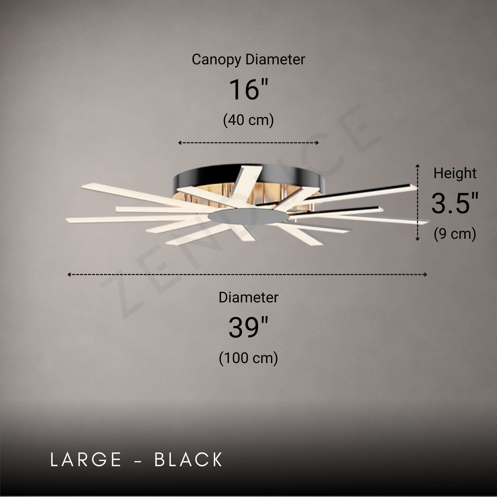 AURASTAR-Modern Flush Mount LED Ceiling Light-ZENDUCE