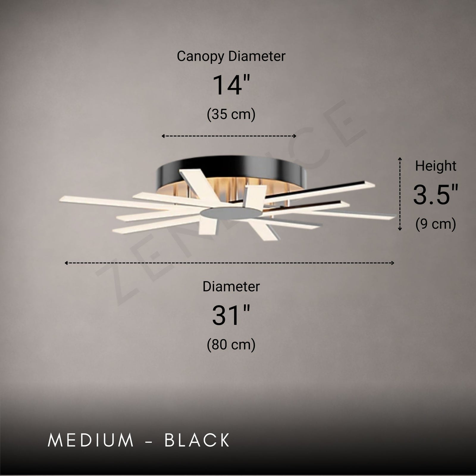 AURASTAR-Modern Flush Mount LED Ceiling Light-ZENDUCE